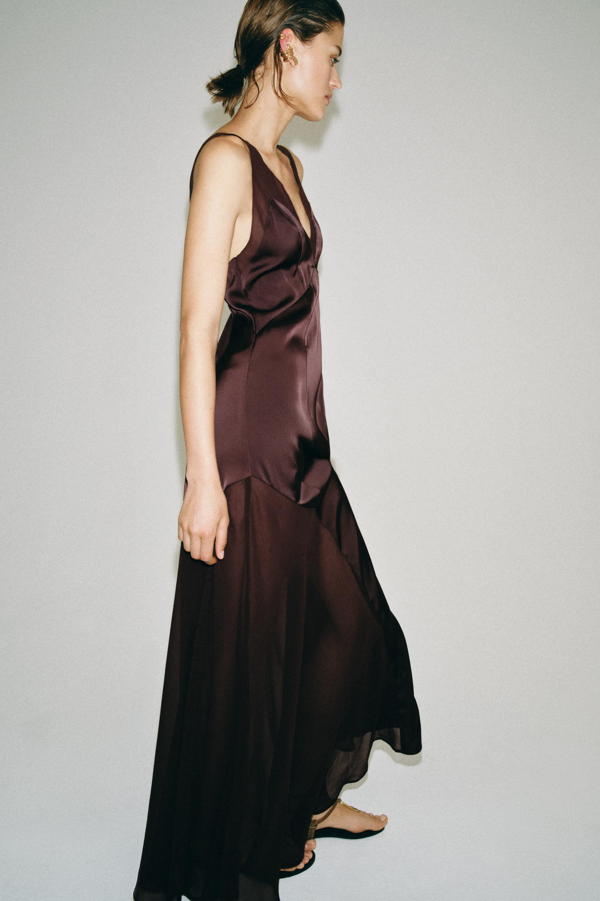 ZW COLLECTION SATIN LONG DRESS | Zara UK