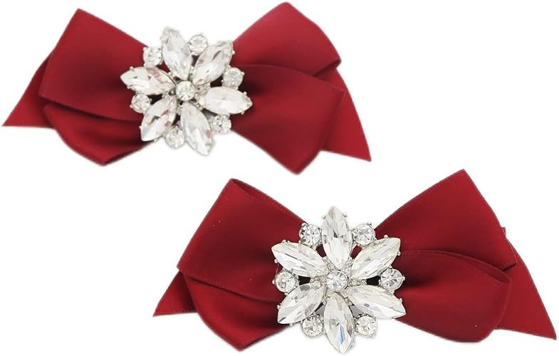 Polkar Shoe Clip Shoes Jewelry Decoration Crystal Shoe Buckle for Wedding party | Amazon (US)