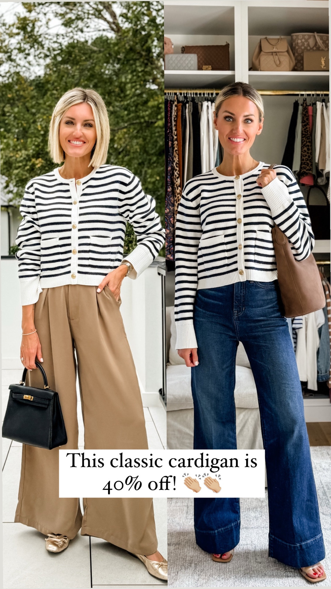 This striped cardigan is a closet staple! It’s on major sale right now! Wearing XS/25!

Loverly Grey, J. Crew finds, striped cardigan, classic cardigan, fall looks, fall outfits, wide leg pants, wide leg jeans, fall workwear 

#LTKSeasonal #LTKSaleAlert #LTKStyleTip