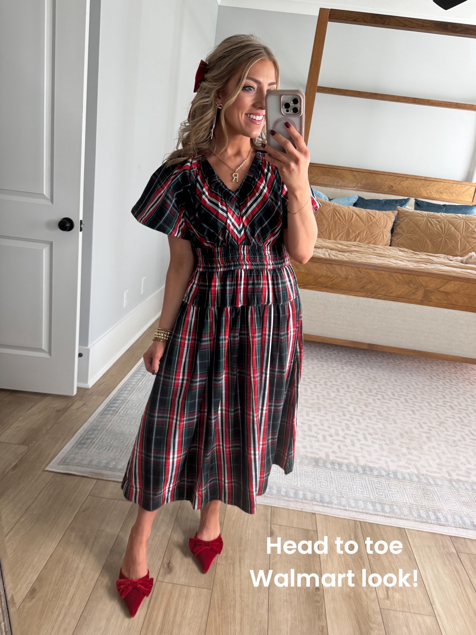 🎄Walmart Fashion Find🎄
This beautiful $32 plaid dress is truly the Christmas dress of the season! The classic holiday plaid, flattering smocked waist, and ruffle details make it look way more expensive than it is. It’s comfortable, festive, and perfect for everything from family photos to Christmas parties and holiday gatherings.

✨Style tip: pair it with red bow heels and a velvet hair bow for the ultimate festive look!

🛍️ Shop the look: #WalmartFashion #WalmartFinds #WalmartOutfit #WalmartStyle #AffordableFashion #ChristmasOutfit #HolidayStyle #PlaidDress #ChristmasDress #LTKHoliday #LTKunder50 #LTKSeasonalStyle #LTKFinds #WalmartFashionFinds

#LTKFindsUnder50 #LTKStyleTip #LTKPetite