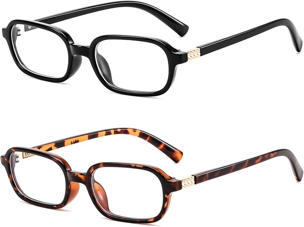 FEISEDY Fashion Rectangular Blue Light Glasses for Women Retro Small Frames Vintage Trendy 90s Sq... | Amazon (US)