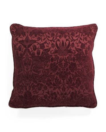 20x20 strawberry thief jacquard tapestry chenille pillow | TJ Maxx