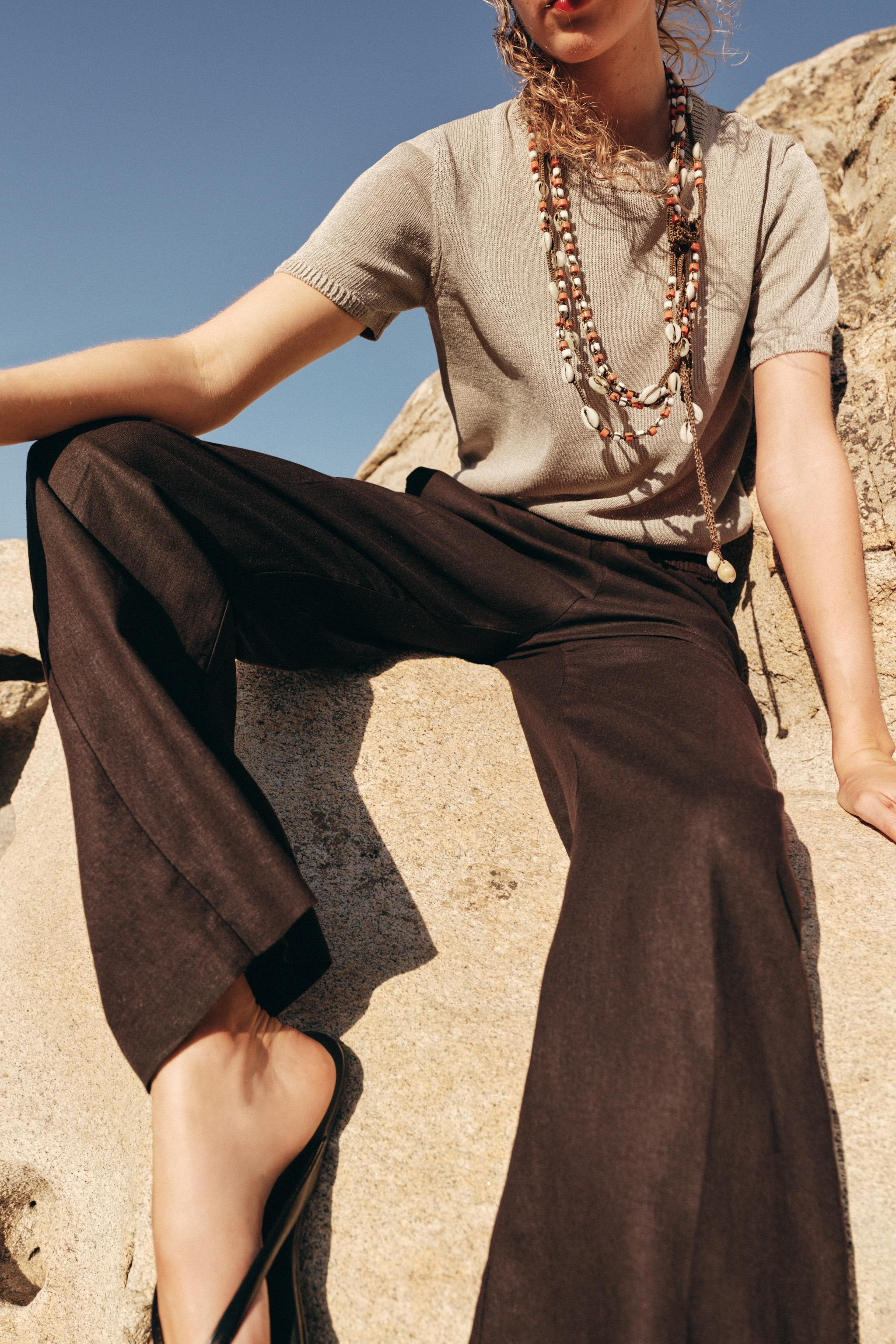 SHORT SLEEVE KNIT TOP | Zara US