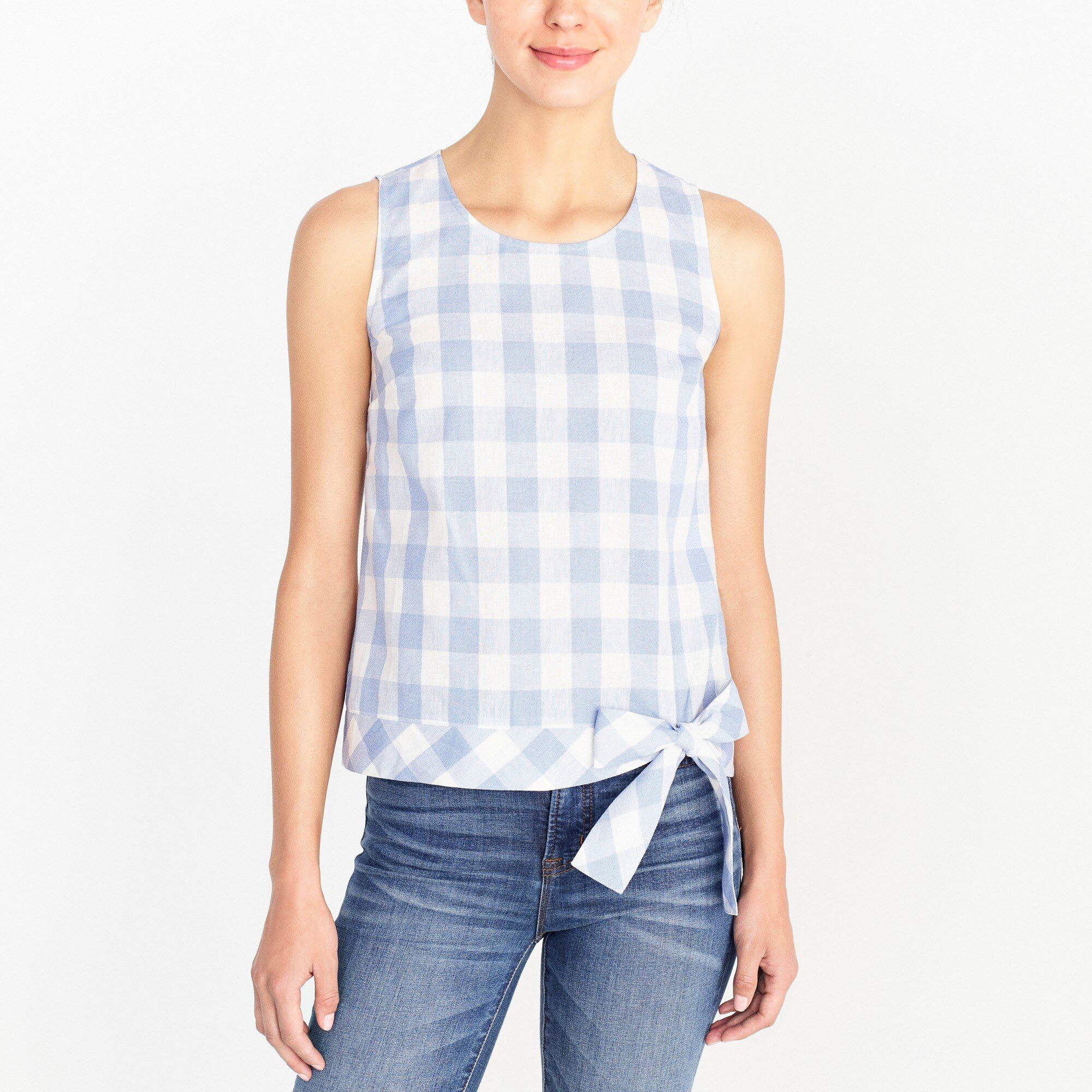 Gingham side-tie shell | J.Crew Factory