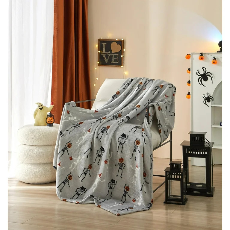 Ways to Celebrate Plush Skeletons Throw Blanket 50" x 60" , All Ages - Walmart.com | Walmart (US)