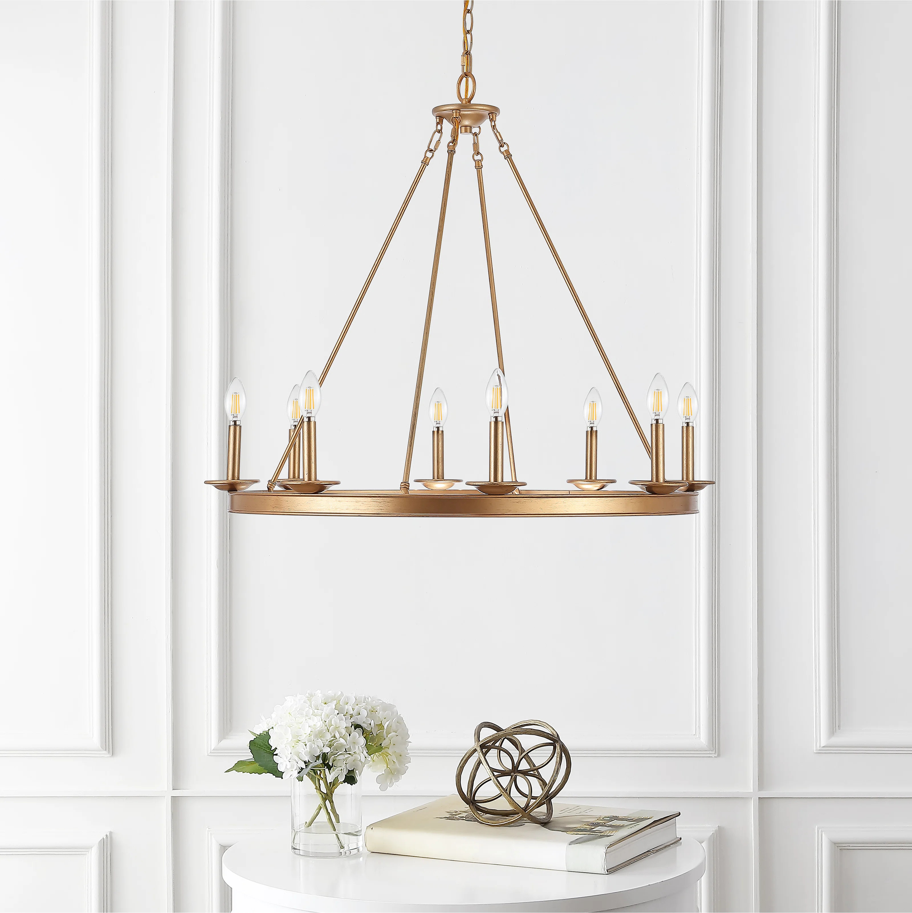 Natal 8 - Light Dimmable Wagon Wheel Chandelier | Wayfair North America