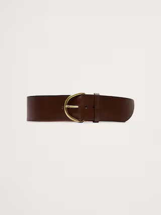 Wide Leather Waist Belt | Banana Republic (US)