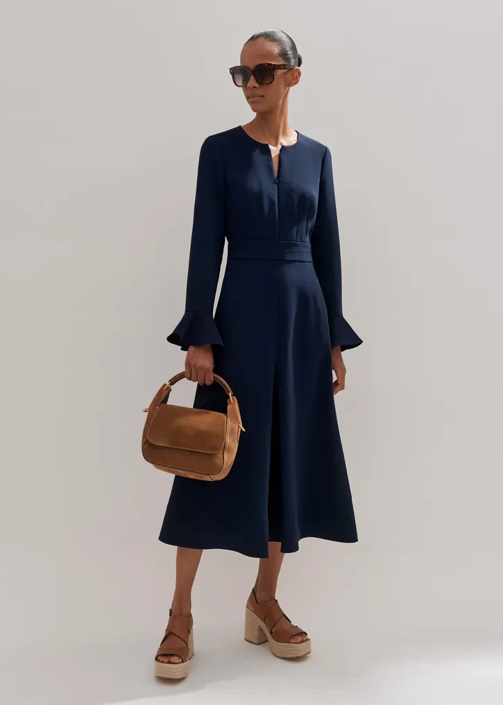 Fluid Crepe Elegant Midi Dress | ME+EM US