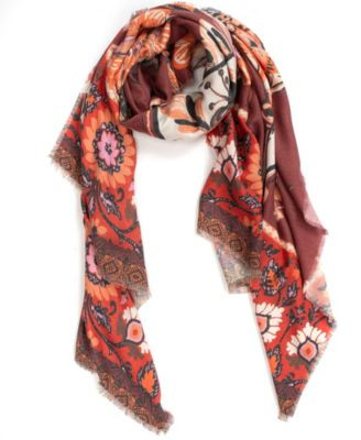 Vince Camuto Paisley Floral Supersoft Oblong Scarf - Macy's | Macy's