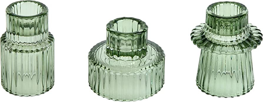 Vixdonos Taper Glass Candlestick Holders Tealight Candle Holders for Table Centerpieces, Wedding ... | Amazon (US)