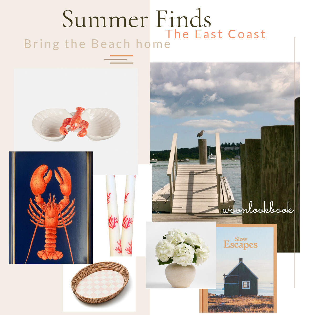 East Coast Summer at Home

Inspired by beach houses, salty air, and elegant little touches.
This hand-painted lobster tray and coral candlesticks add character without turning your space into a beach theme — it’s all about balance. 💙🦞

Faux hydrangeas and a rattan-trimmed tray round it out beautifully. 

 #LTKhome #LTKtravel #LTKstyletip