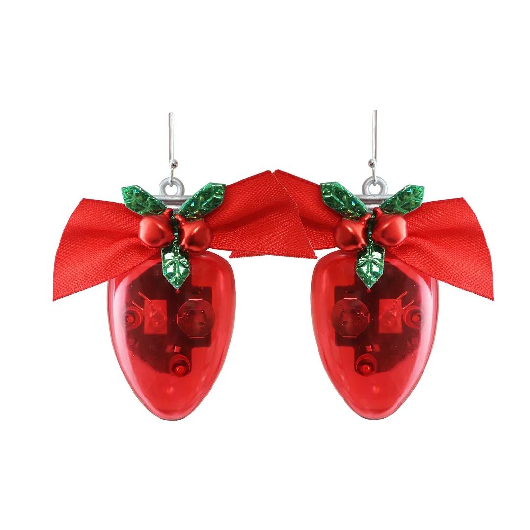 Holiday Time Festive Light-up earrings - Walmart.com | Walmart (US)