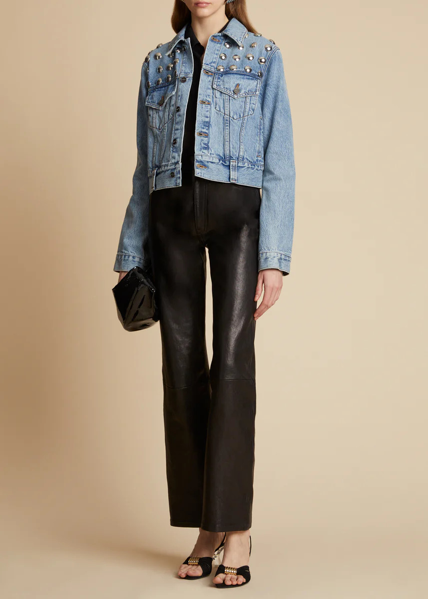 The Rizzo Jacket in Bryce with Studs | Khaite