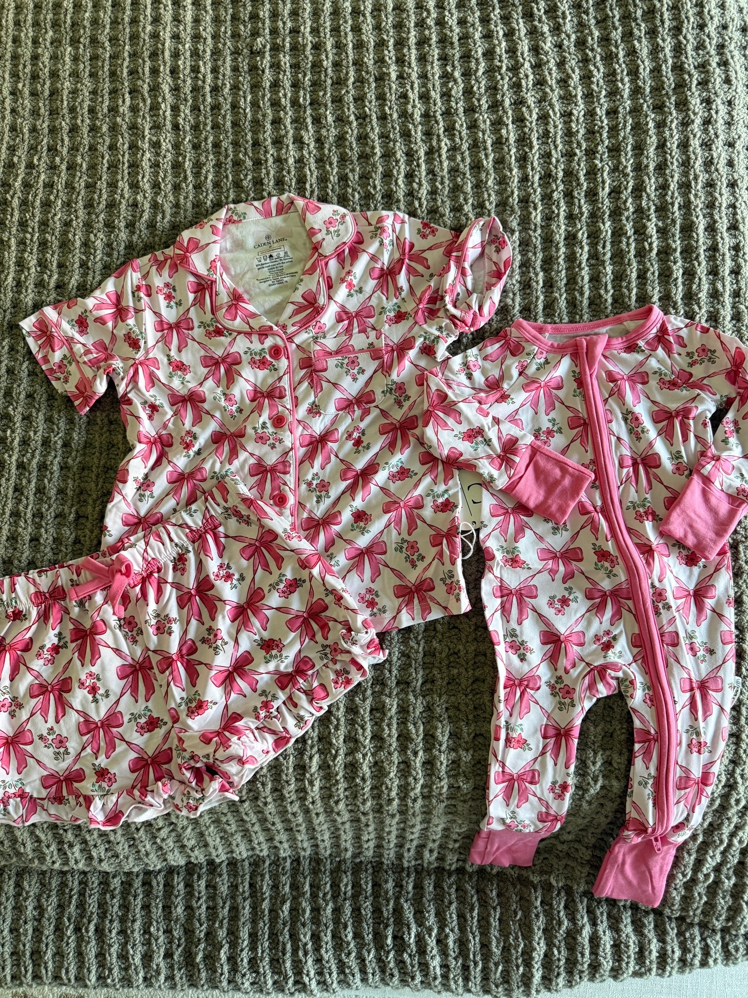 The absolute cutest pink bow matching Pj’s from Caden Lane 🎀💗 Use my code | HALEYP for 20% off until June 15th!

#LTKmomlife #LTKBaby