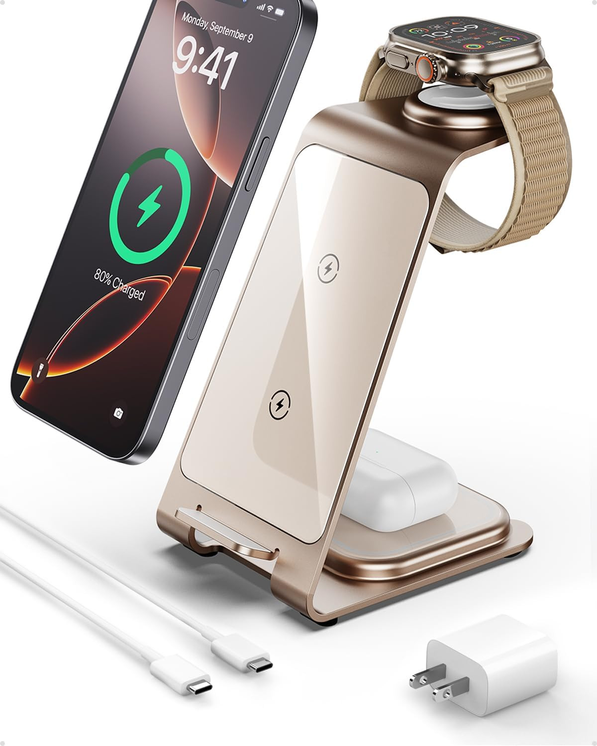 Intoval 3-in-1 Wireless Charging Station for iPhone 16 Pro/16/16 Pro Max/15 Pro/15/15 Pro Max/14 ... | Amazon (CA)
