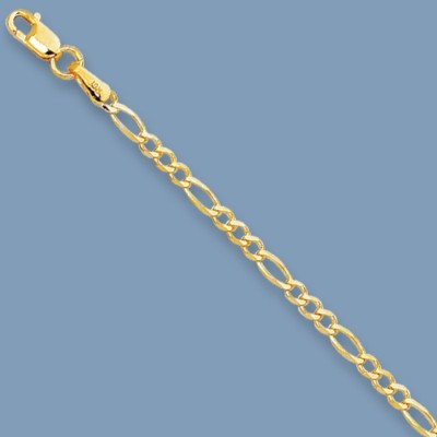 Solid Figaro Anklet Ankle Bracelet Real 14K Yellow Gold ALL SIZES FREE SHIPPING | eBay US