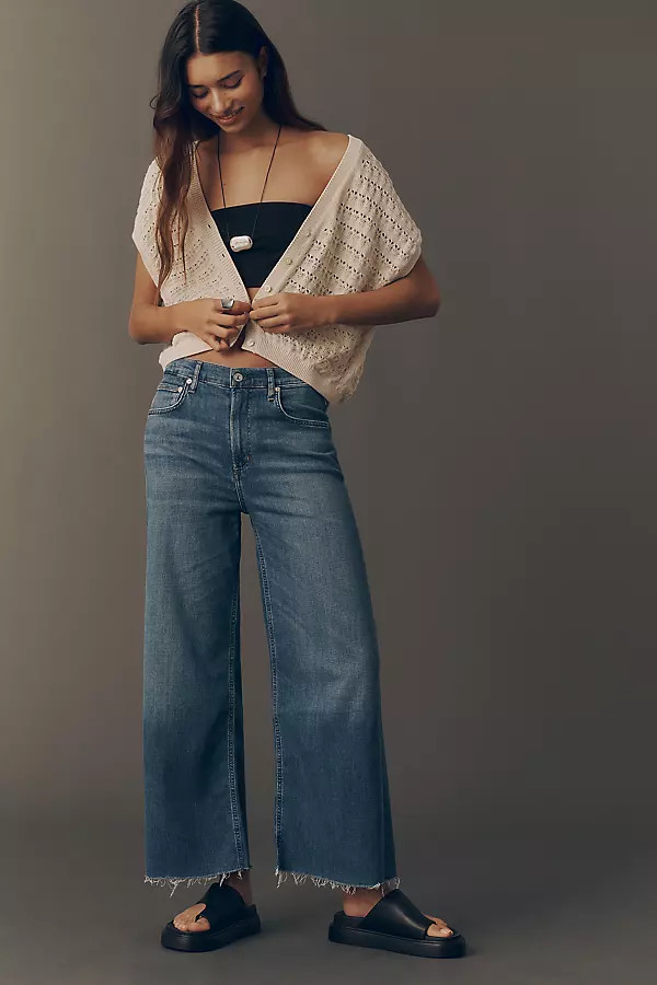 Lyra High-Rise Crop Wide-Leg Jeans | Anthropologie (US)