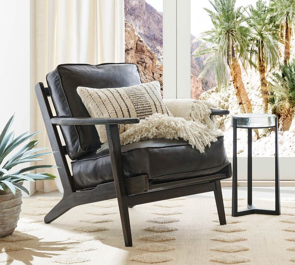 Raylan Leather Armchair | Pottery Barn (US)