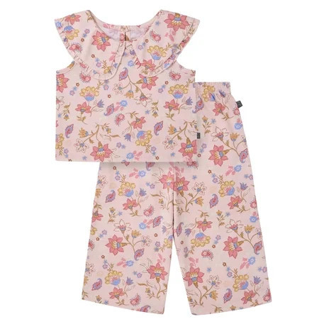 Modern Moments by Gerber Toddler Girl Smocked Top and Pant Outfit Set, 2-Piece, Sizes 0/3 Months - 5T | Walmart (US)
