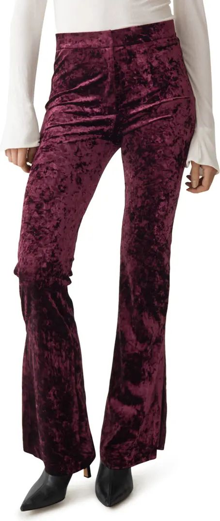 Crushed Velvet Flare Pants | Nordstrom