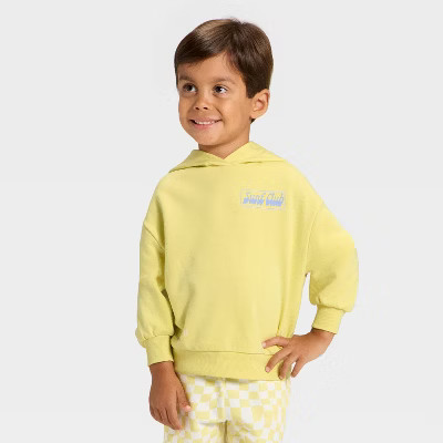 Grayson Mini Toddler Boys' French Terry Hoodie Sweatshirt - Yellow | Target