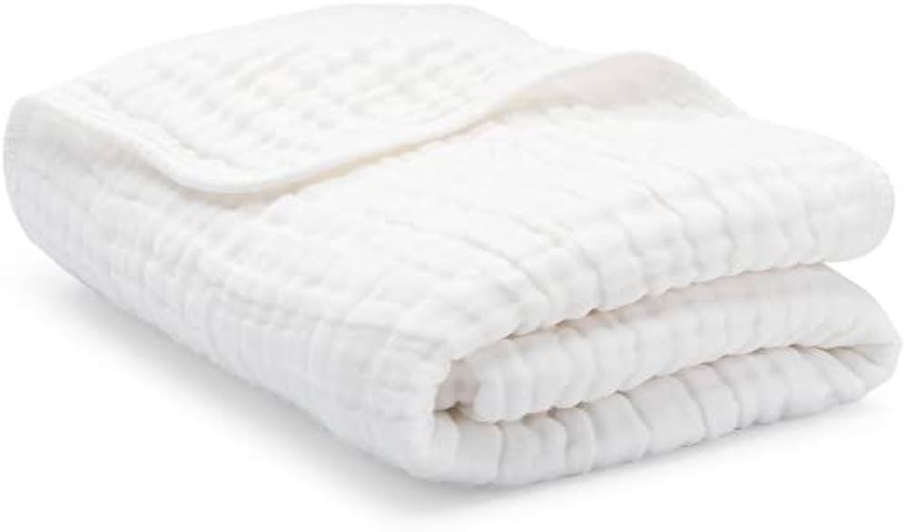 Amazon.com: Baby Muslin Blanket, Swaddle for Newborns and Toddlers, Large 47” x 47” Cover, 6-... | Amazon (US)