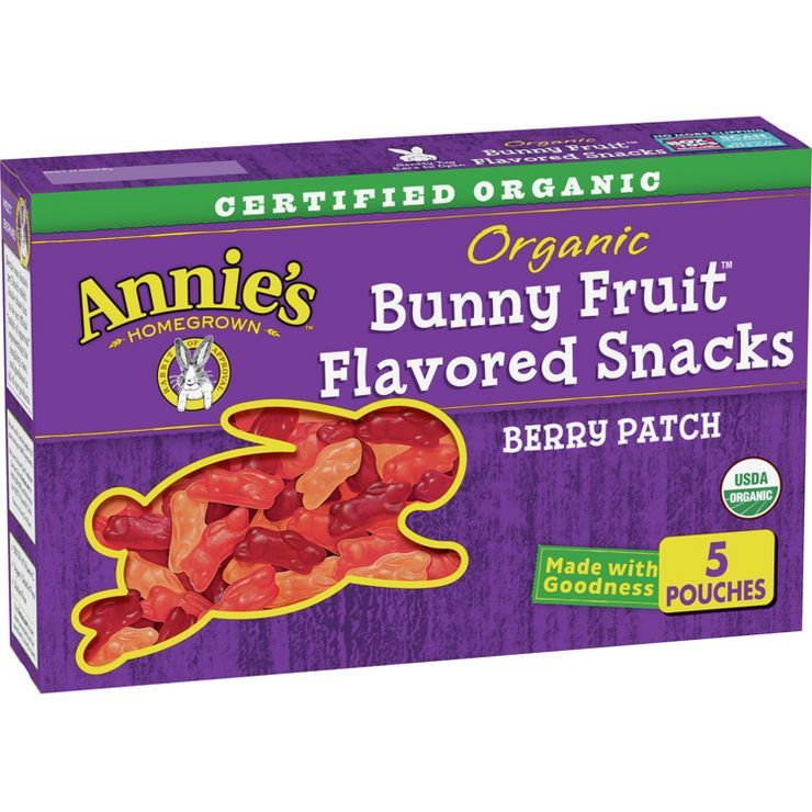 Annie's Homegrown Organic Bunny Berry Patch Fruit Snacks - 5ct | Target