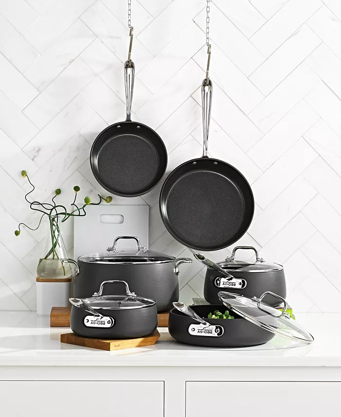 Hard-Anodized 10-Piece Cookware Set | Macy's