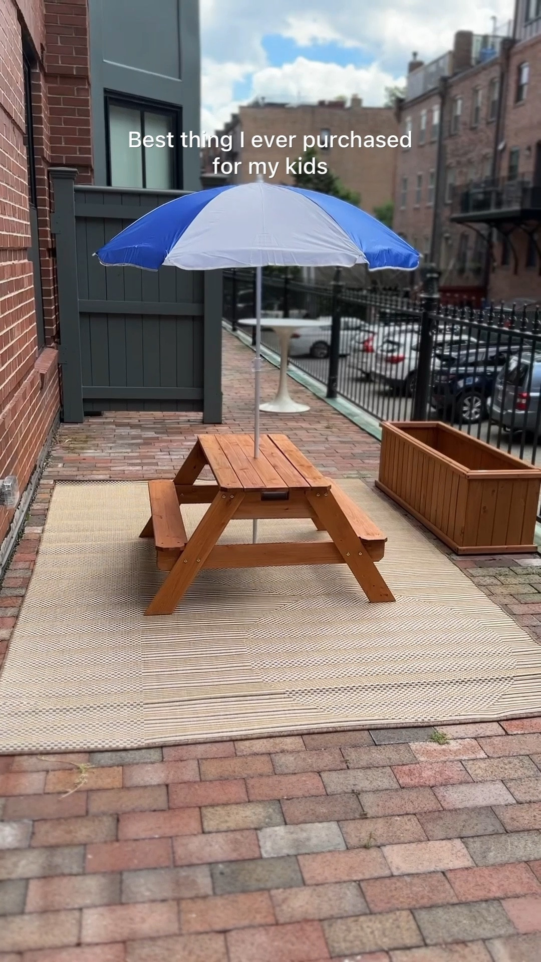 This kids outdoor play bench is so amazing. Compartments for sand and water. An umbrella and it’s made out of sturdy wood that last through outdoor weather! 

#LTKGiftGuide #LTKfamily #LTKbaby