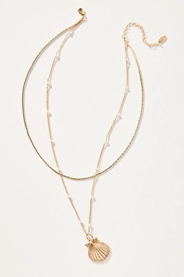 Layered Shell Pendant Necklace | Anthropologie (US)