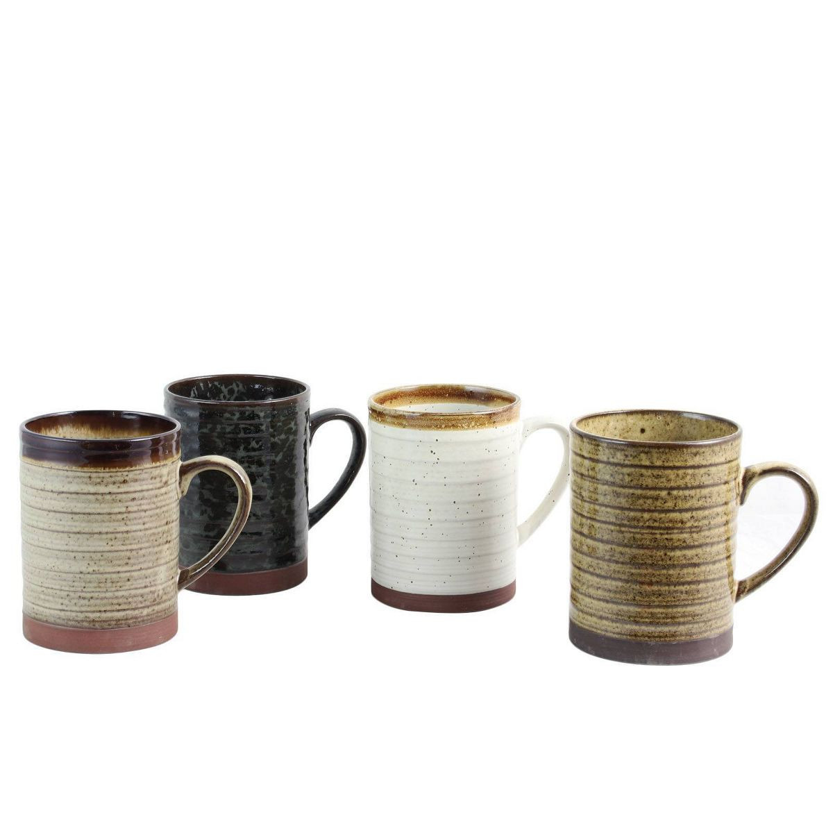 Gibson Home 18.5oz 4pk Earthenware Terra Bella Assorted Mugs | Target