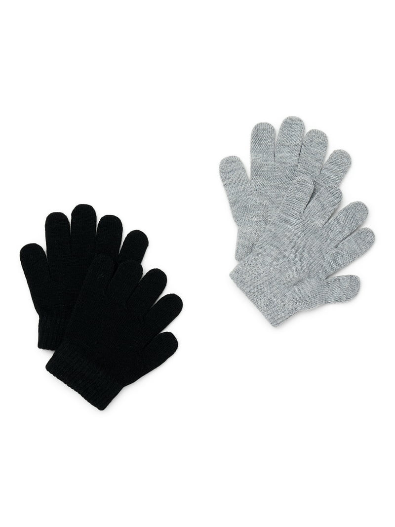 Wonder Nation Toddler Knit Gloves, 2-Pack | Walmart (US)