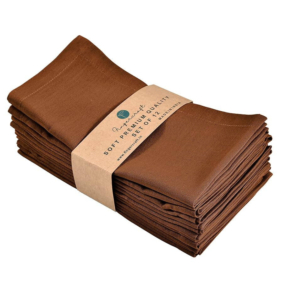 Fingercraft Dinner Cloth Napkins in Cotton Linen Blend Fabric 12 Pack Easter Special, Premium Qua... | Amazon (US)