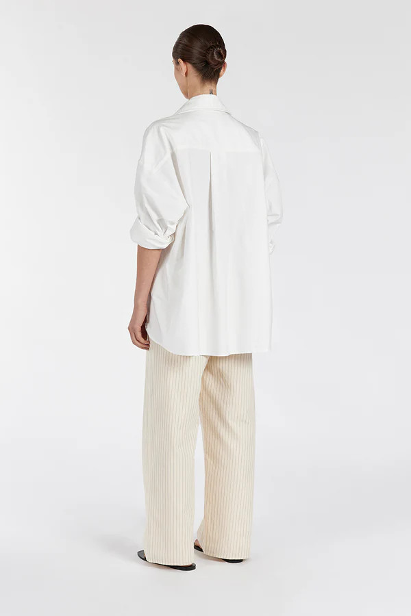 RILEY CREAM COTTON STRIPE PANT | DISSH