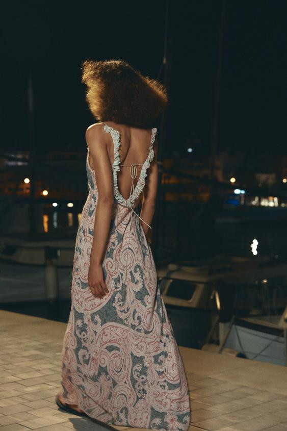 ZW COLLECTION PRINTED SLIP DRESS | Zara US