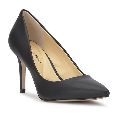 JS Jessica Simpson Apelhan Womens Pointed Closed Toe Stiletto Heel Pumps, 9 Medium, Black | JCPenney