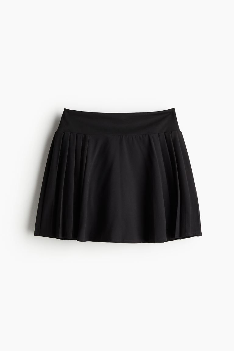DryMove™ Pleated Tennis Skirt - Black - Ladies | H&M US | H&M (US + CA)