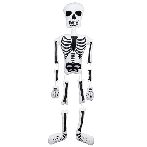 FSINWV Halloween Skeleton Throw Pillow , Skeleton Plush Life Size, Skeleton Pillow Halloween Decorations Indoor for Halloween Party Sofa Bed Office Couch (43 Inch) | Amazon (US)