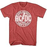 ACDC Heavy Metal Rock Band High Voltage Rock & Roll Adult T-Shirt Tee Red | Amazon (US)