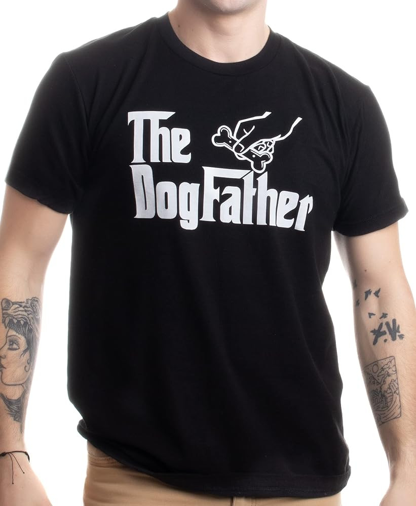The Dogfather | Funny, Cute Dog Father Dad Owner Pet Doggo Pup Fun Humor T-Shirt | Amazon (US)