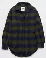 Aerie Anytime Fave Flannel Button Down Shirt | American Eagle Outfitters (US & CA)