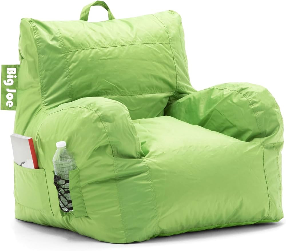 Big Joe Dorm Bean Bag Chair with Drink Holder and Pocket, Spicy Lime Smartmax, Durable Polyester ... | Amazon (US)
