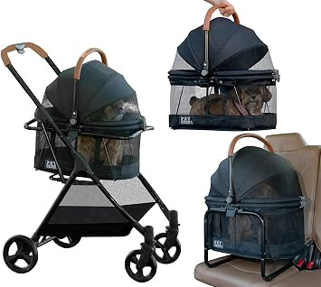 Pet Gear 3-in-1 Travel System, View 360 Stroller Converts to Carrier and Booster Seat with Easy C... | Amazon (US)