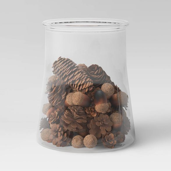 69pc Decorative Pine Cone and Acorn Vase Filler Brown - Threshold™ | Target