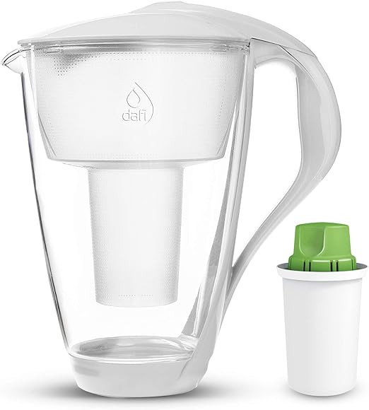 Dafi Alkaline UP Crystal Glass Water Pitcher 8 Cups White BPA-Free | Amazon (US)