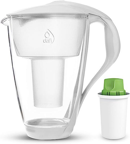 Dafi Alkaline UP Crystal Glass Water Pitcher 8 Cups White BPA-Free | Amazon (US)