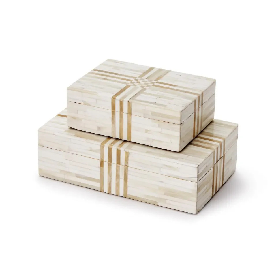 Two's Company Monaco Covered Box, Set of 2 | Gracious Style | Gracious Style, Inc.