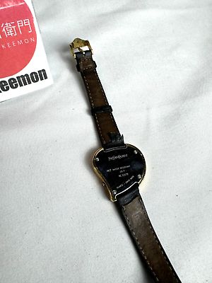 Yves Saint Laurent Heart Women Watch Quartz Black Belt "Crown missing" Junk | eBay US