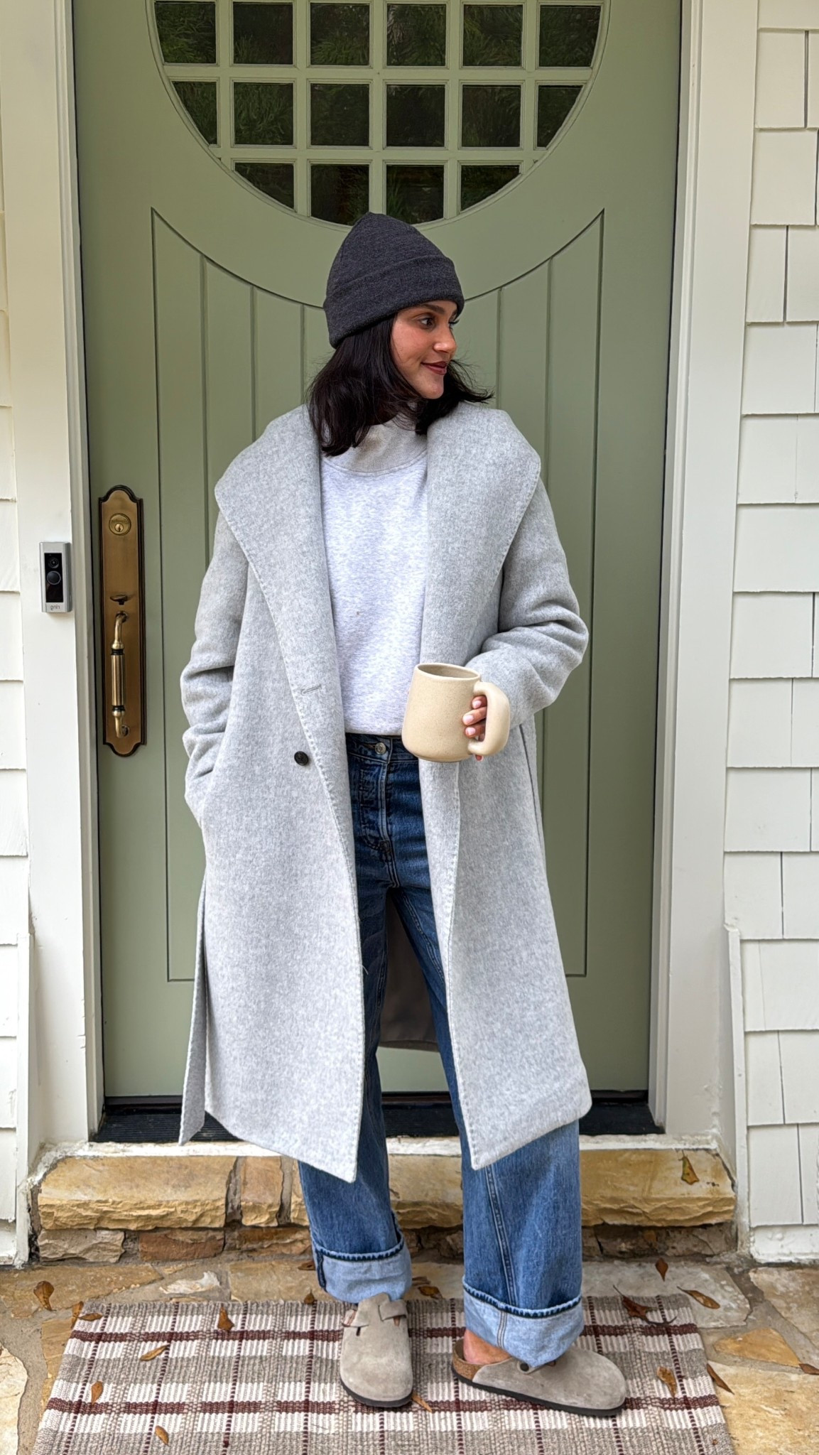 Wearing an M in the coat! 