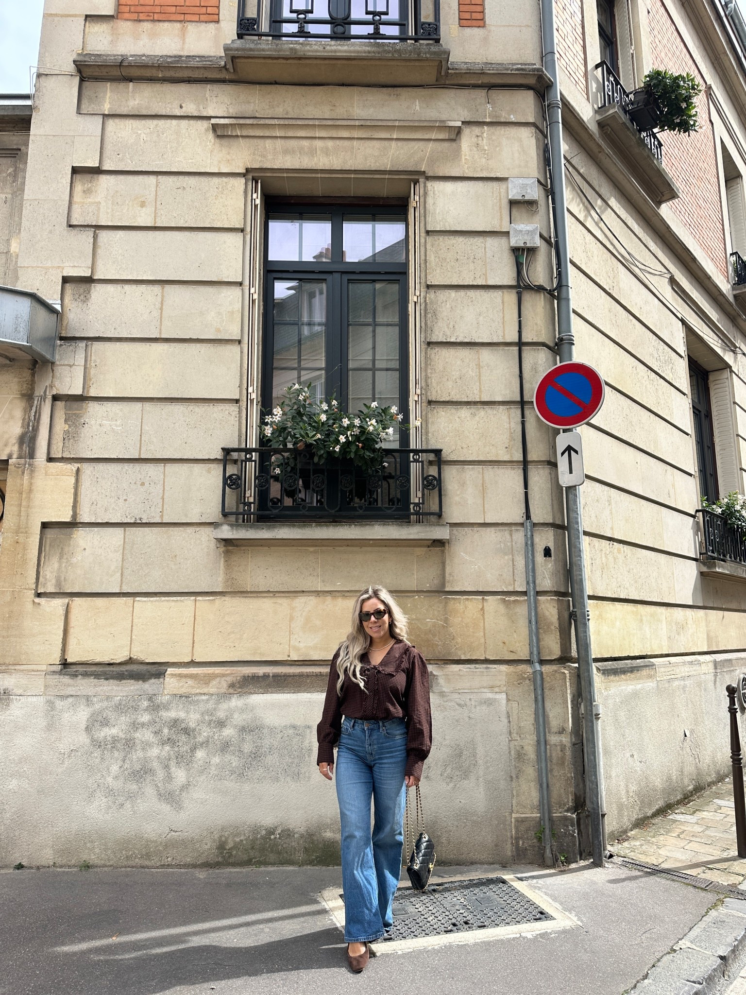 Fall outfit. Ballet flat. Flair jeans. Checkered blouse. Fall outfit inspiration. 

#LTKpetite #LTKworkwear #LTKcanada